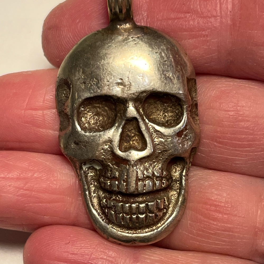Tibetan Silver Skull Pendant